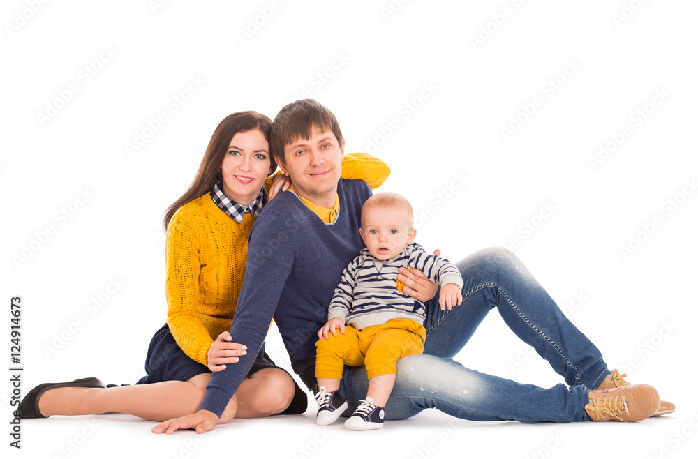 Family with baby