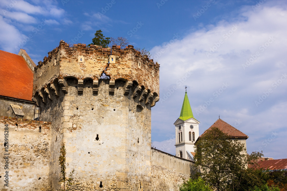 Aiud fortress walls in Transylvania Romania