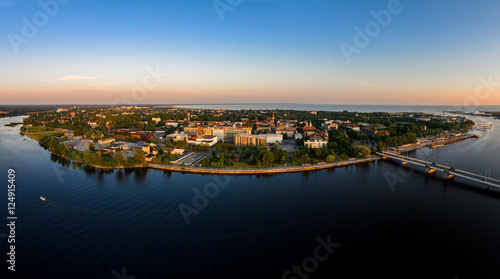 Aerial photo of Pärnu city in Estonia photo