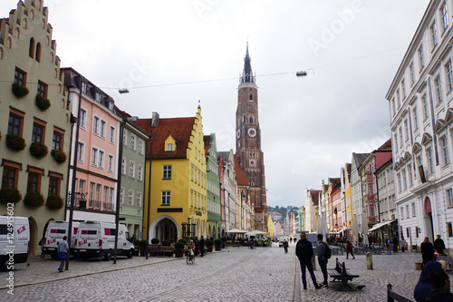 sanierte und restaurierte historische Altstadt Landshut