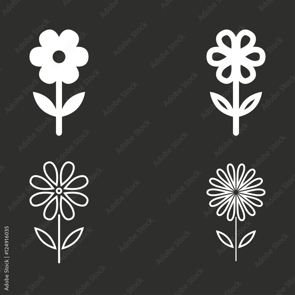 Obraz premium Flower - vector icon.