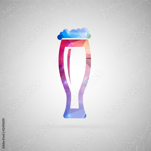 Abstract creative concept vector. For web and mobile content isolated on background, unusual template design, flat silhouette object and social media image, triangle art origami