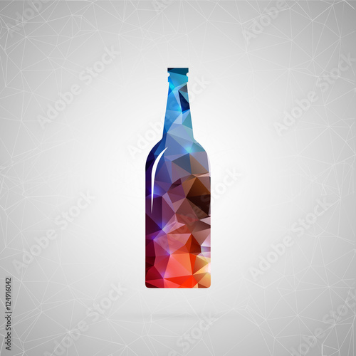 Abstract creative concept vector. For web and mobile content isolated on background, unusual template design, flat silhouette object and social media image, triangle art origami