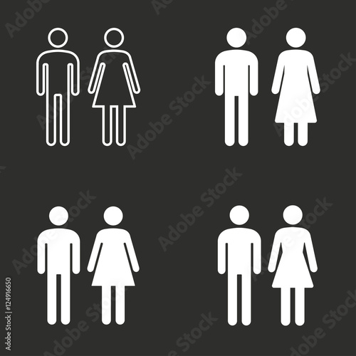 Man and Woman restroom - vector icon.