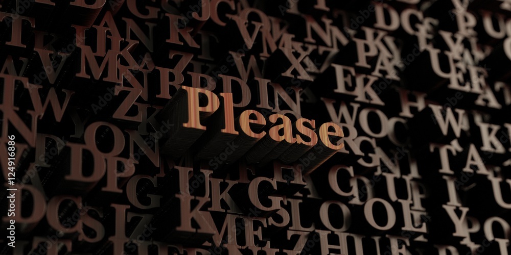 Please - Wooden 3D rendered letters/message. Can be used for an online banner ad or a print postcard. Please - Wooden 3D rendered letters/message. Can be used for an online banner ad or a print postcard.