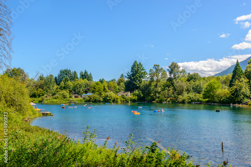 Beautiful Lake Cowichan in Canada. photo