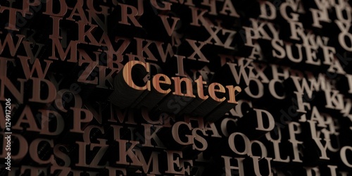 Center - Wooden 3D rendered letters/message. Can be used for an online banner ad or a print postcard.