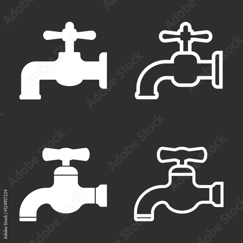 Faucet - vector icon.