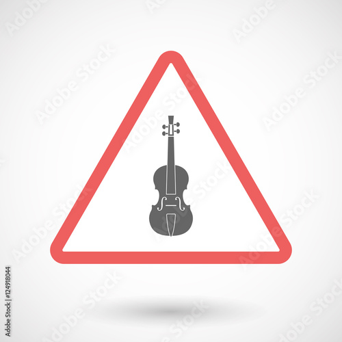 Isolated warning sign icon with  a violin