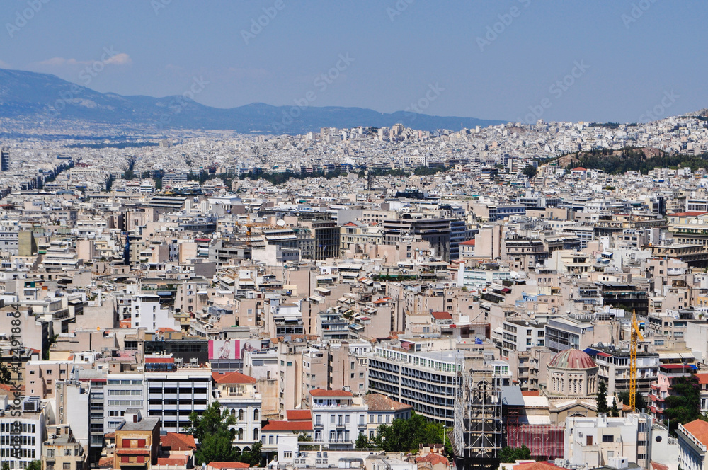 aerial view Athens
