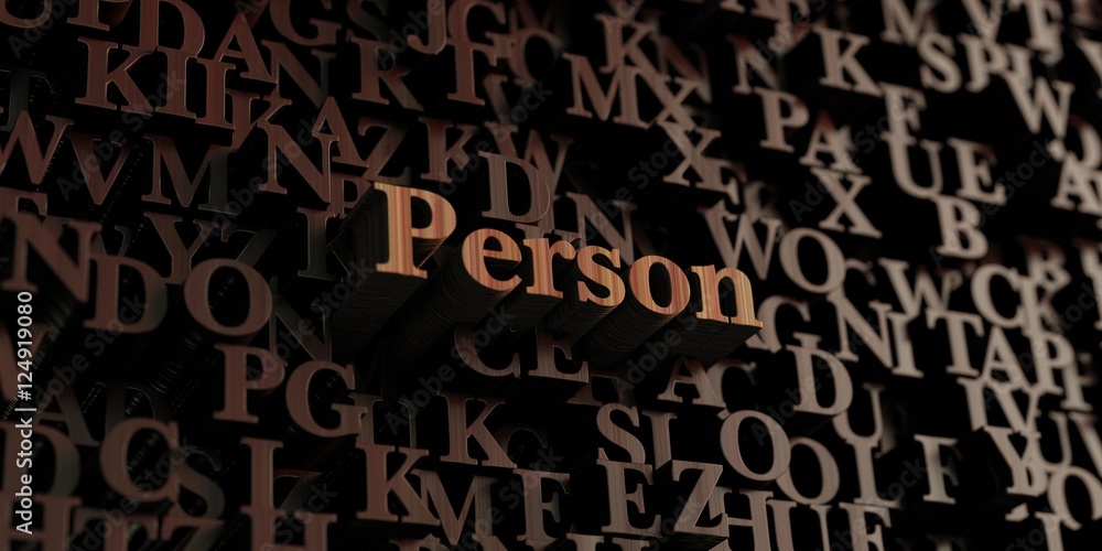 Person - Wooden 3D rendered letters/message. Can be used for an online banner ad or a print postcard. Person - Wooden 3D rendered letters/message. Can be used for an online banner ad or a print postcard.