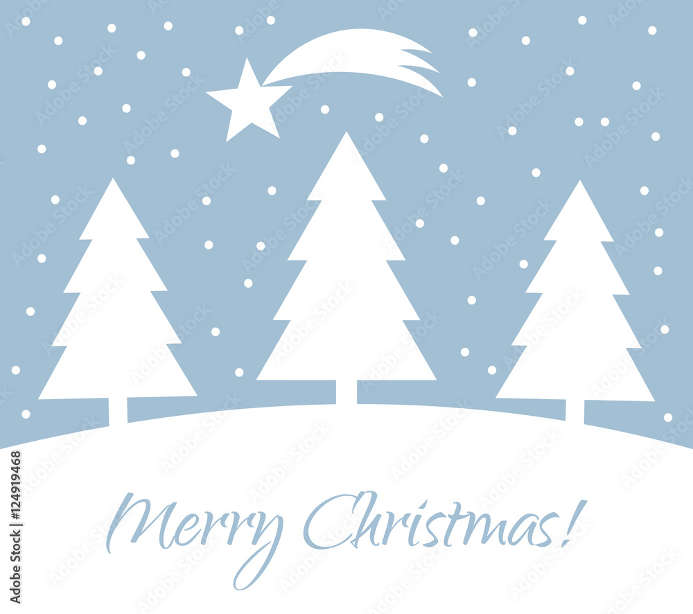 Fototapeta premium Christmas tree card
