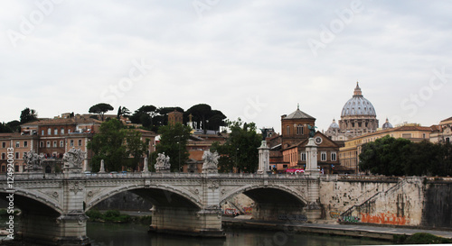The bridge over the Tiber in Rome