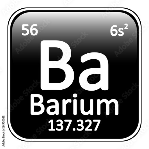 Periodic table element barium icon.