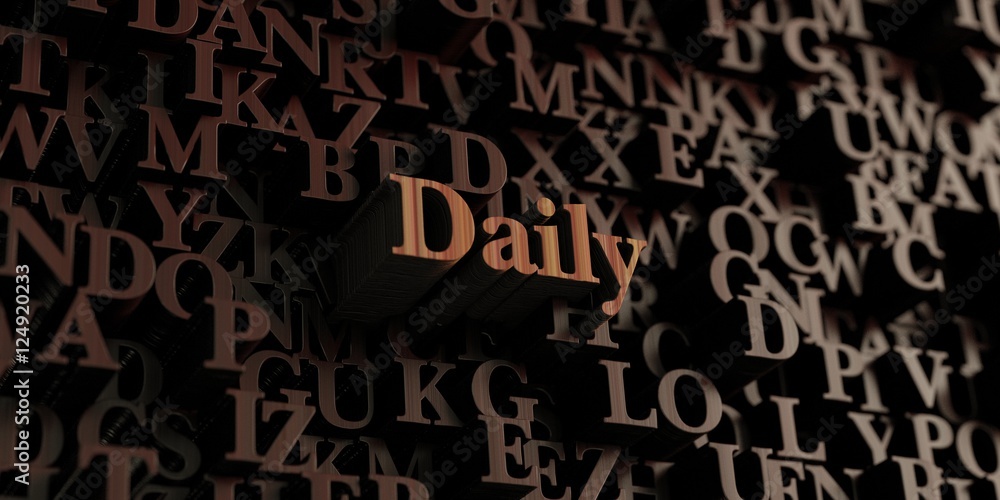 Daily - Wooden 3D rendered letters/message. Can be used for an online banner ad or a print postcard. Daily - Wooden 3D rendered letters/message. Can be used for an online banner ad or a print postcard.