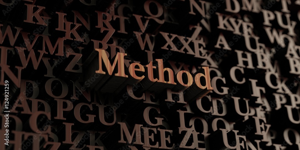 Method - Wooden 3D rendered letters/message. Can be used for an online banner ad or a print postcard. Method - Wooden 3D rendered letters/message. Can be used for an online banner ad or a print postcard.