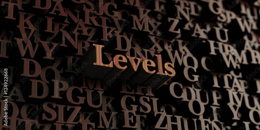 Levels - Wooden 3D rendered letters/message. Can be used for an online banner ad or a print postcard. Levels - Wooden 3D rendered letters/message. Can be used for an online banner ad or a print postcard.
