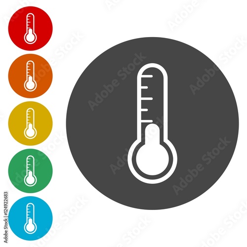 Thermometer vector icon 