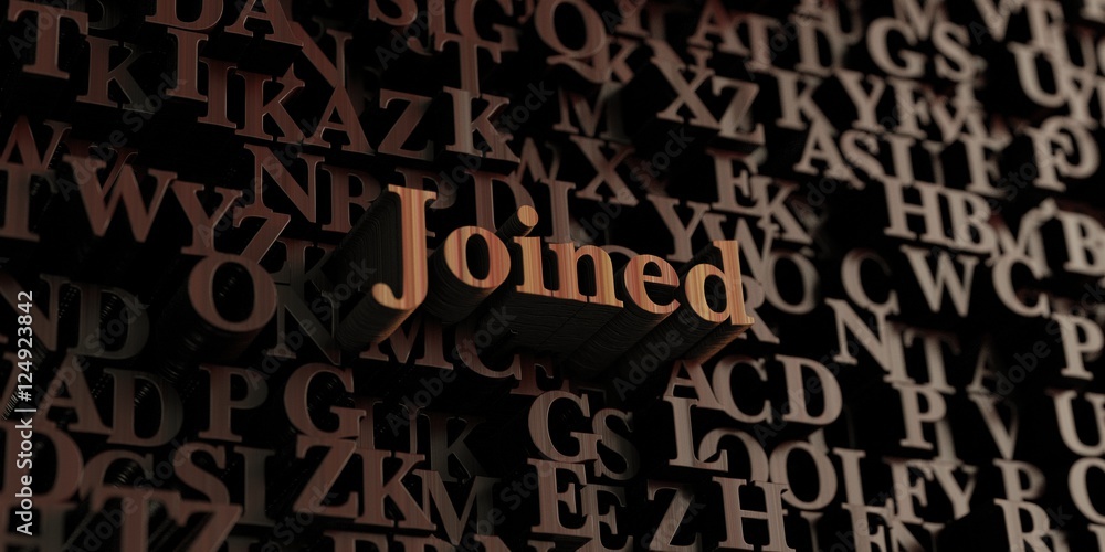 Joined - Wooden 3D rendered letters/message.  Can be used for an online banner ad or a print postcard.