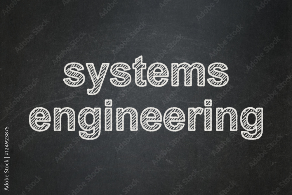 Fototapeta premium Science concept: Systems Engineering on chalkboard background