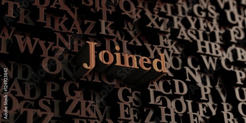 Joined - Wooden 3D rendered letters/message. Can be used for an online banner ad or a print postcard.