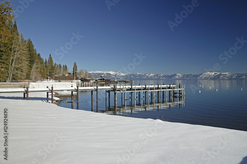 dock snow lake © danheller