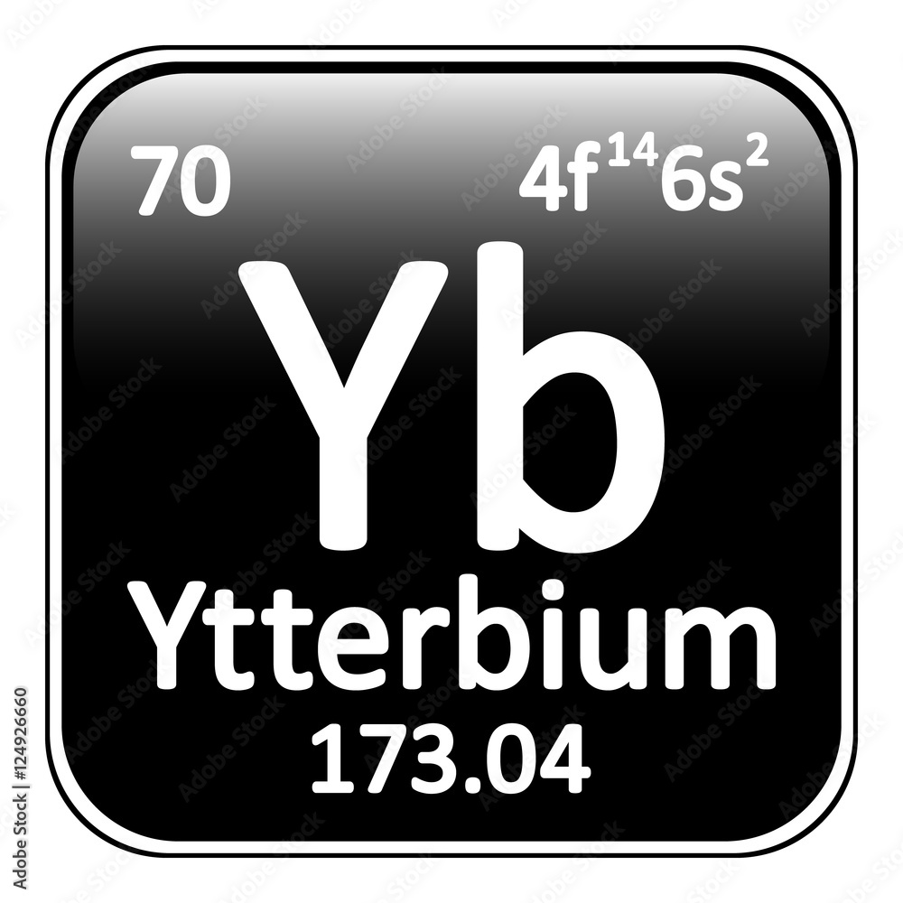 Fototapeta premium Periodic table element ytterbium icon.