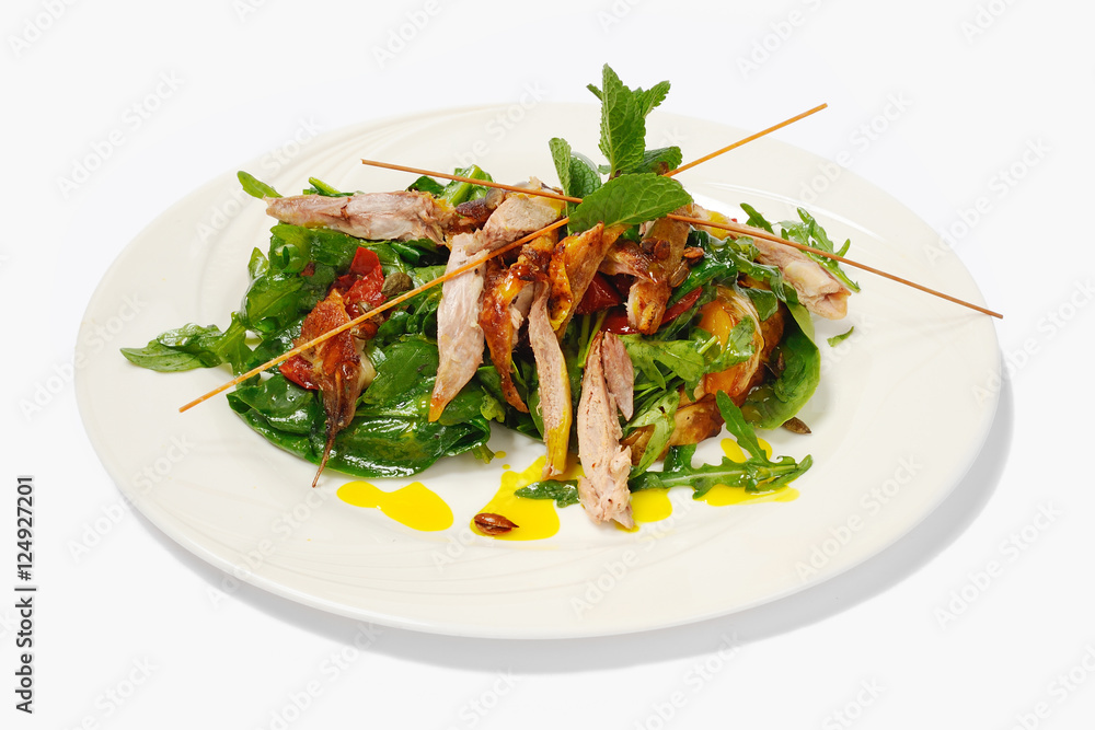 Pumpkin salad with crispy duck and greens Pumpkin salad with crispy duck and greens
