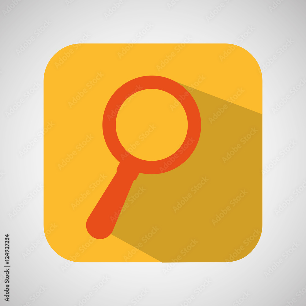 searching cartoon loupe icon yellow background vector illustration searching cartoon loupe icon yellow background vector illustration