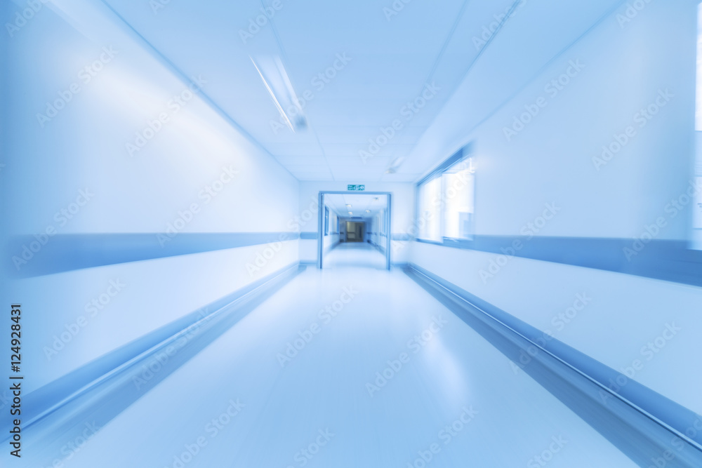 Obraz premium Motion Blur Hospital Corridor