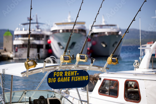 Big game fishing boat and equipment for rent photo