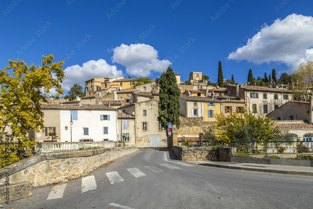scenic view of village of Jouques in southern France