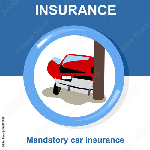 Vector flat insurance icons