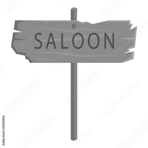 Saloon icon monochrome. Singe western icon from the wild west monochrome.