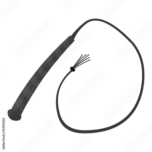 Whip icon monochrome. Singe western icon from the wild west monochrome.