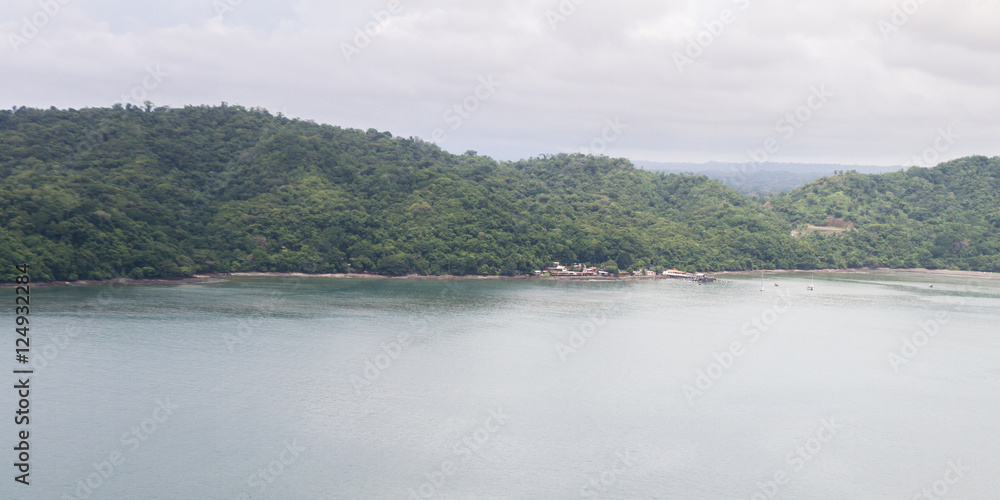 Tropical coast line from above Tropical coast line from above