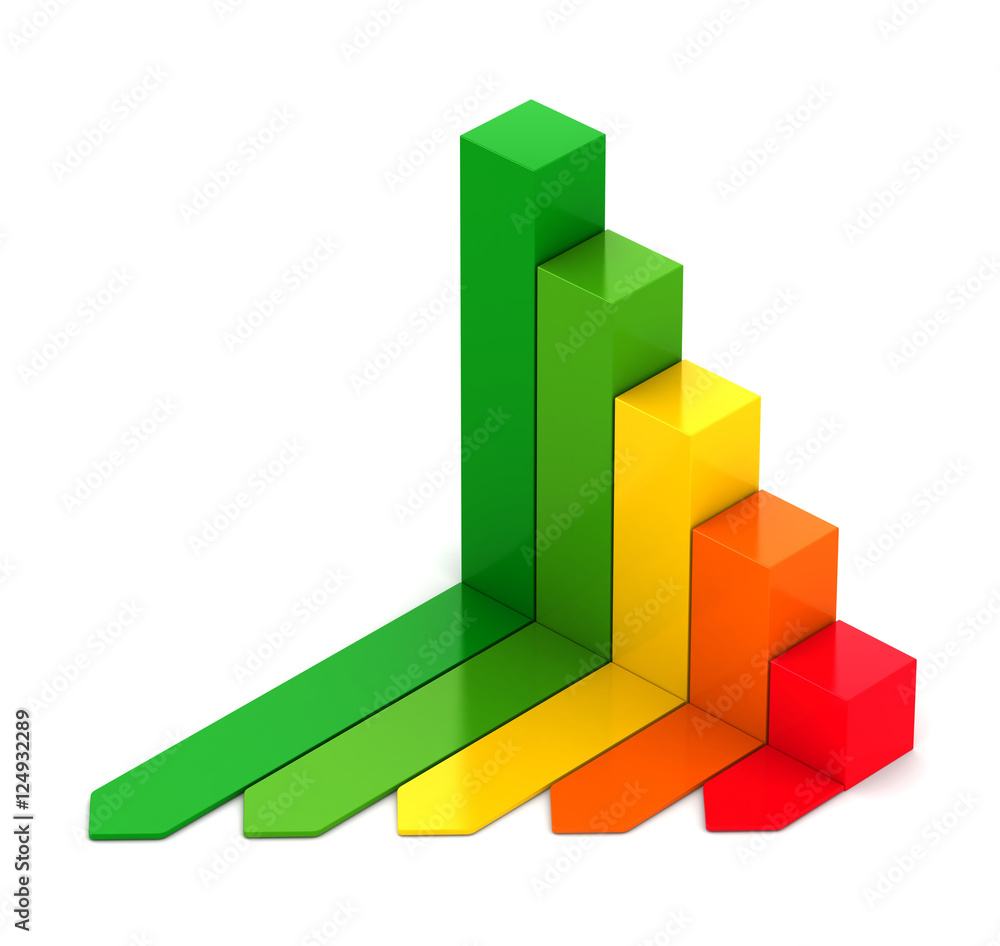Pyramid chart on white background Pyramid chart on white background