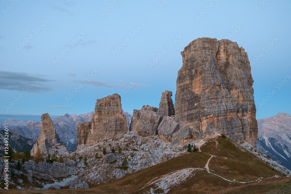 Cinque Torri rock formation Dolomite Alps Cinque Torri rock formation Dolomite Alps