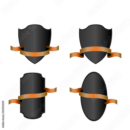 Set of heraldry shields