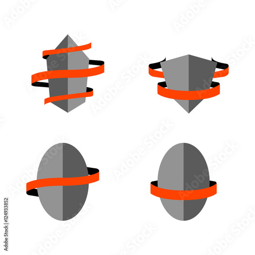 Set of heraldry shields