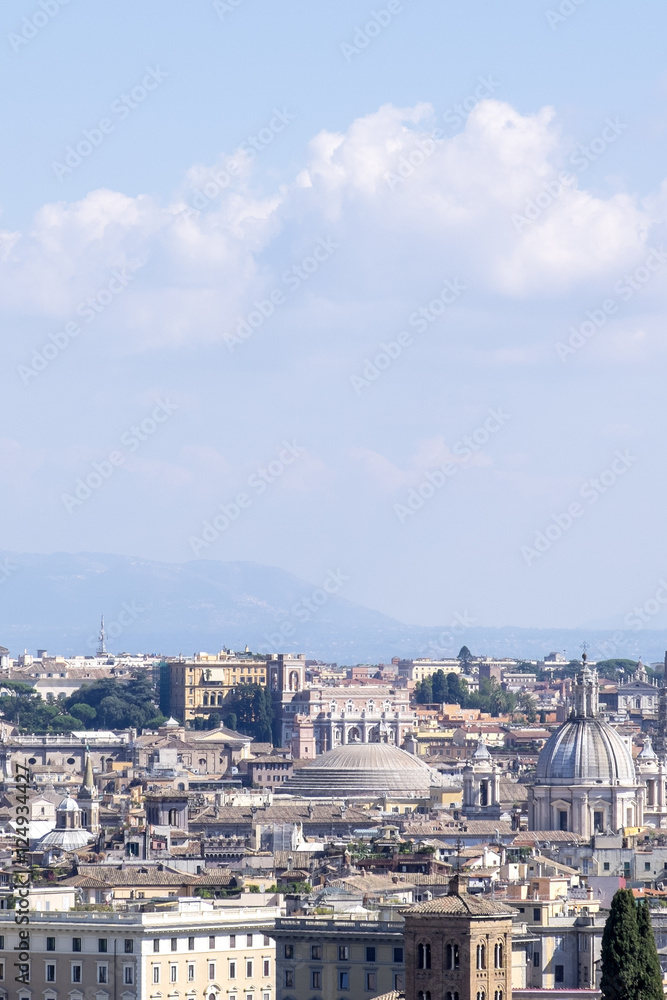 Aerial View of Rome and the Pantheon Aerial View of Rome and the Pantheon
