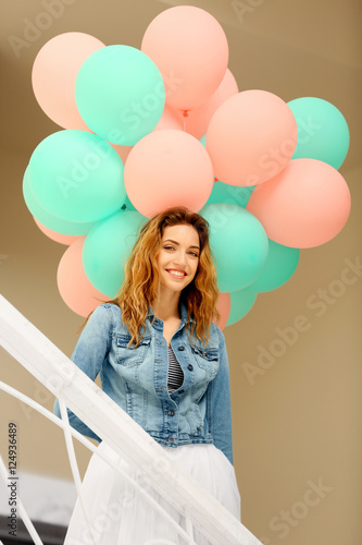 Beautiful young woman with ...