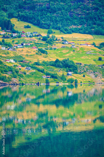 Mountains and fjord in Norway,