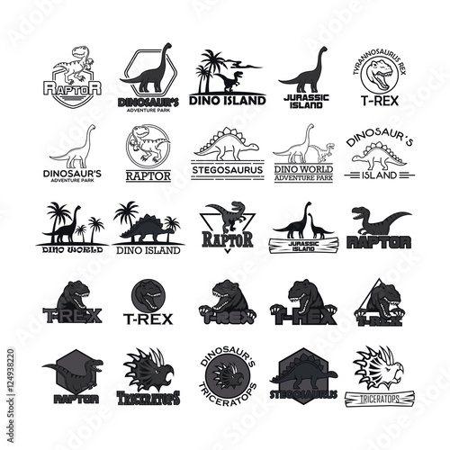 Dinosaurs logo template for your business