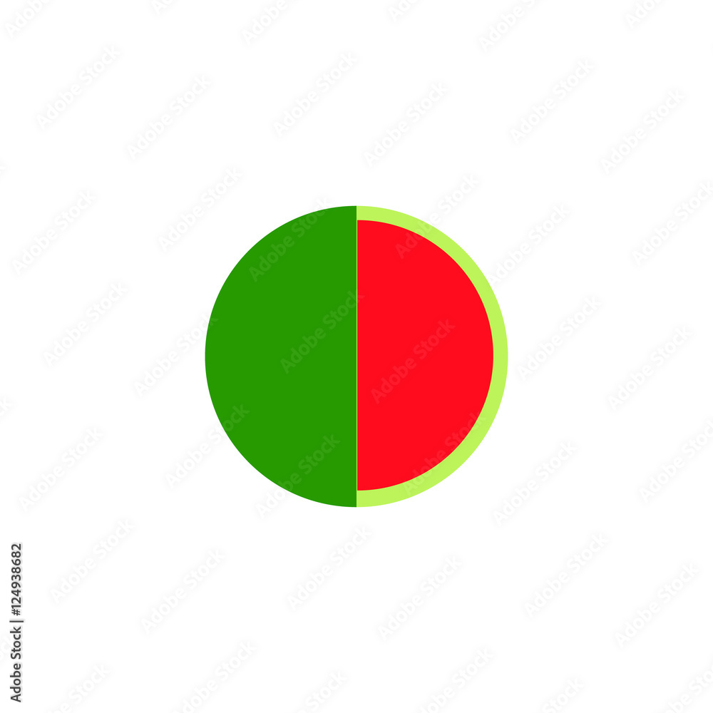 Fototapeta premium Watermelon Vector Icon