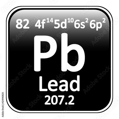 Periodic table element lead icon.
