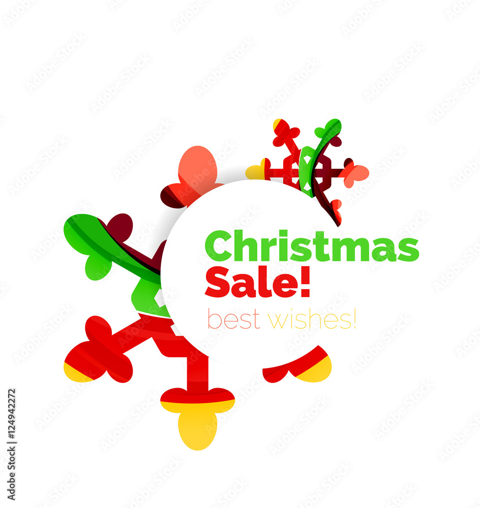 Geometric Christmas sale or promotion ad banner Geometric Christmas sale or promotion ad banner