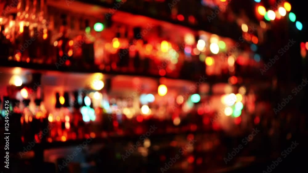 Defocused bar pan. Defocused bar pan.