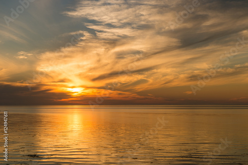 Breathtaking Sunset in Sainte-Flavie, Quebec, Canada © mbruxelle