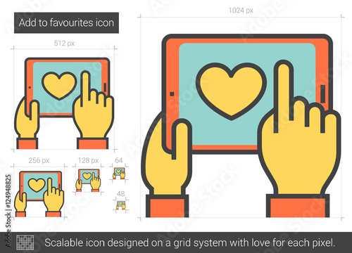 Add to favourites line icon.